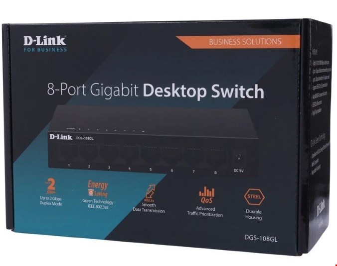 سوییچ 8 پورت دی-لینک مدل DGS-108GL