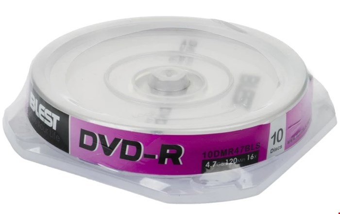 دی وی دی خام بلست  BLEST مدل DVD-R بسته 10 عددی